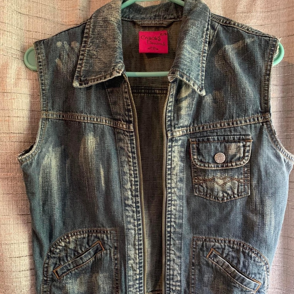 Carol’s Denims Jean Vest, XL Jean vest